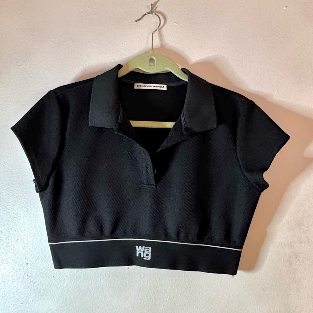 Alexander Wang crop top. Large. Black.